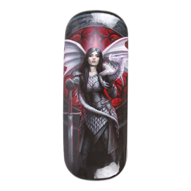 Valor Warrioress Eye GLASS Case by Anne Stokes