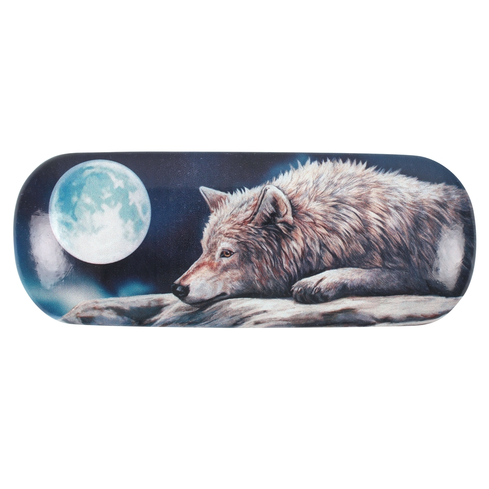 Quiet Reflections (Wolf) Eye GLASS Case by Lisa Parker