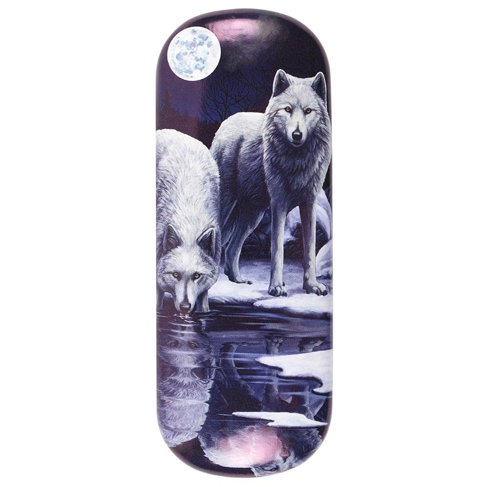 Winter Warriors (Wolf) Eye GLASS Case by Lisa Parker