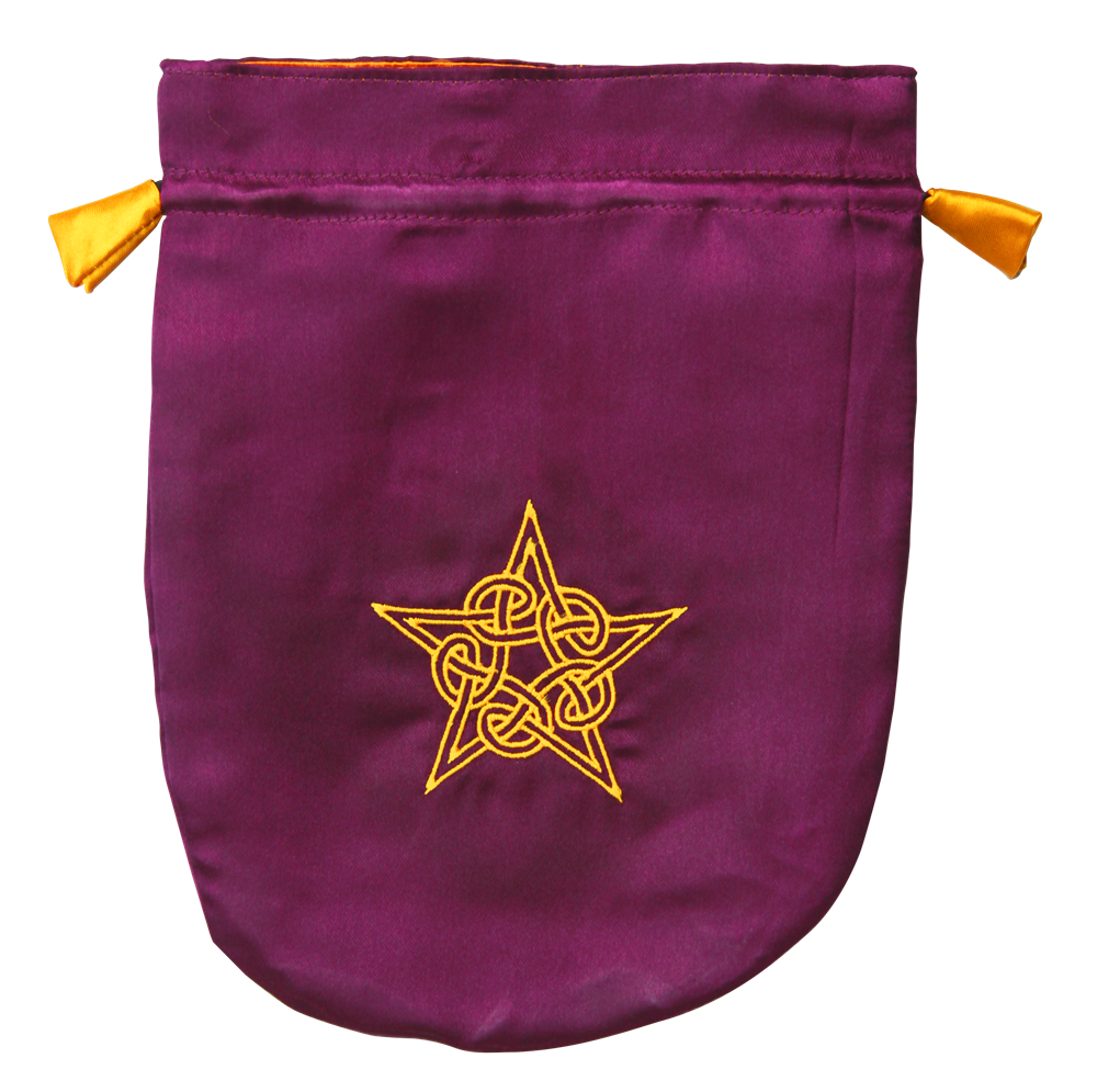 Purple Satin Celtic Pentagram Tarot BAG