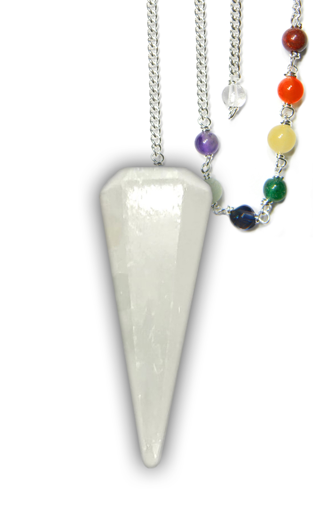 Selenite Chakra Pendulum