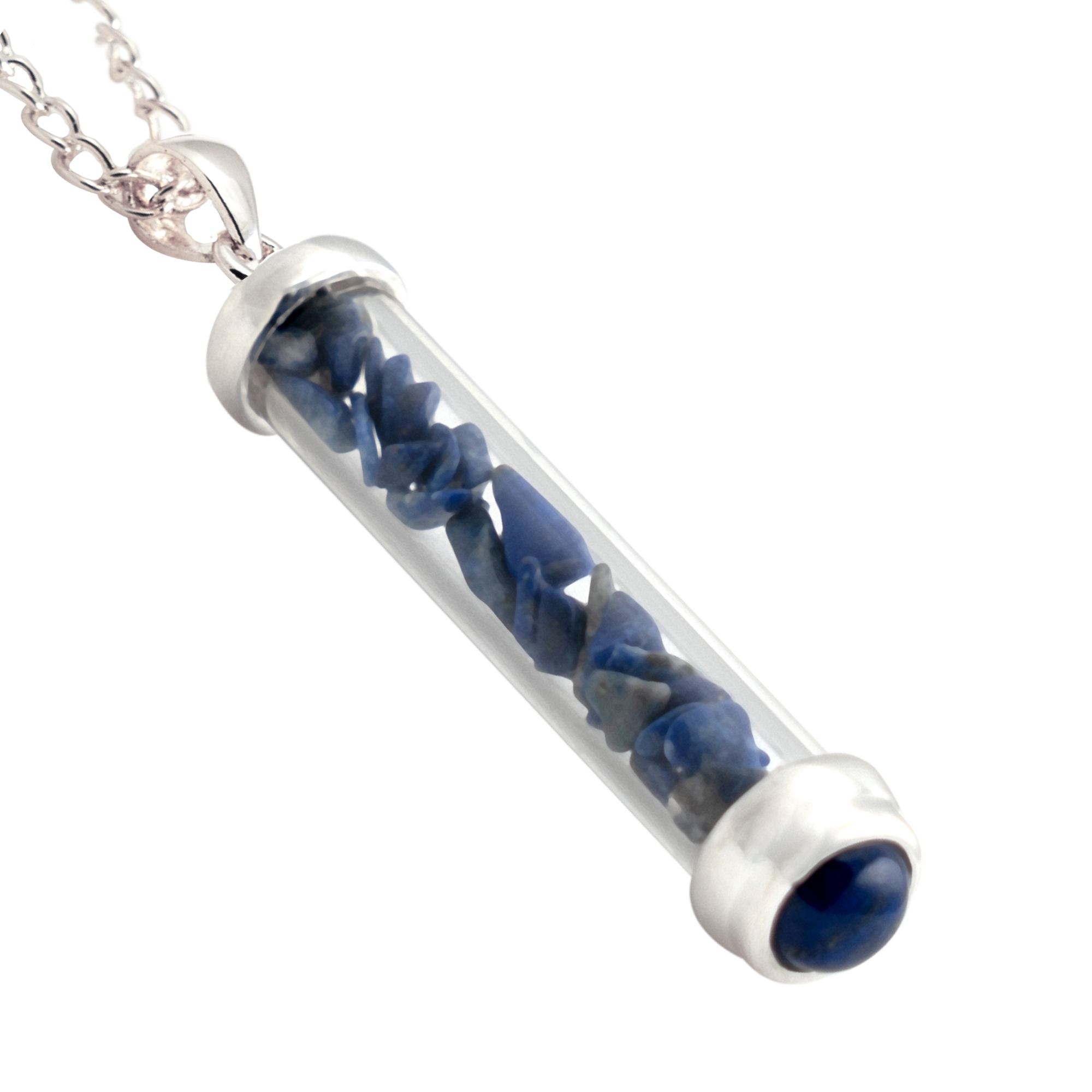 Lapis Gem Power Vial PENDANT for Self Awareness