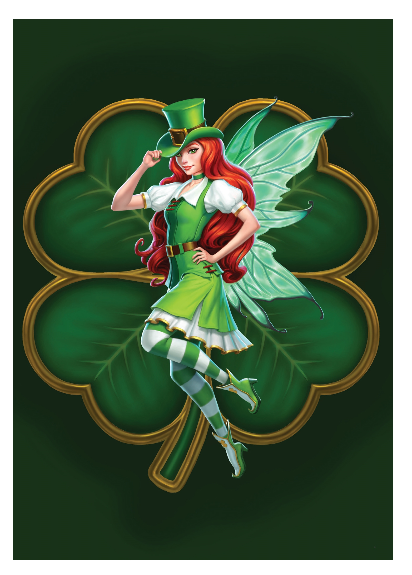 St Patrick's Fairy Card - 6 Pack by James Ryman