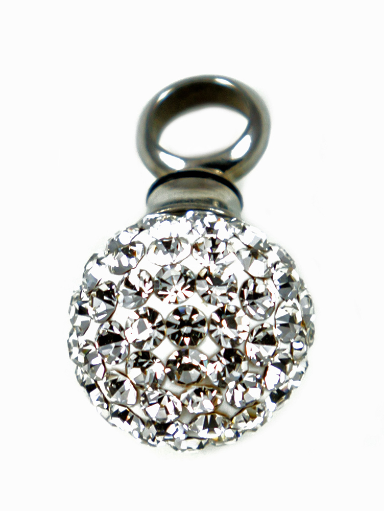 Rhinestone Ball Keepsake Love Vial