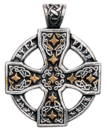 Runic Celtic Cross PENDANT for Knowledge and Magical Ability