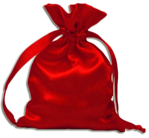 Red Satin Pouches (12 pcs)