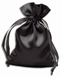 Black Satin Pouches (12 pcs)