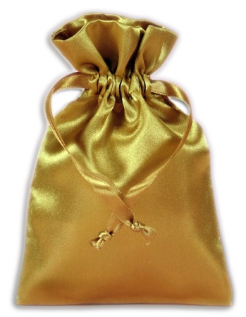 GOLD Satin Pouches (12 pcs)