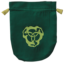 Green Satin Triple Hare Tarot BAG