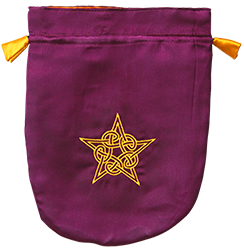 Purple Satin Celtic Pentagram Tarot BAG