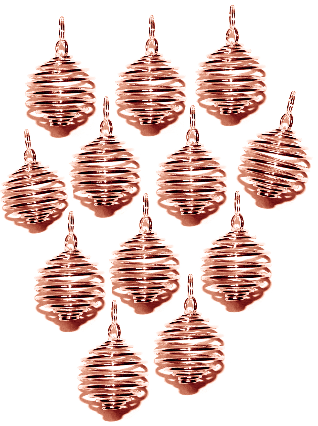 Copper Round Treasure Spirals 100 PIECES