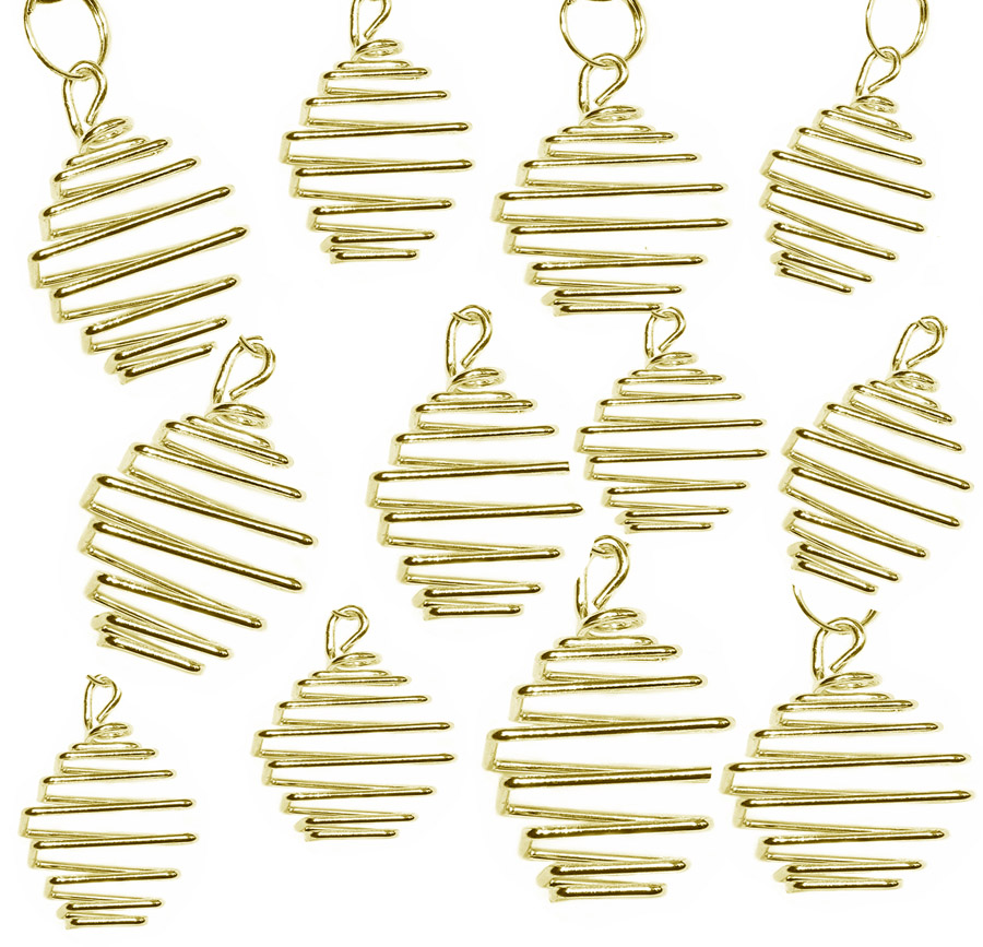 GOLD Square Treasure Spirals 100 pieces