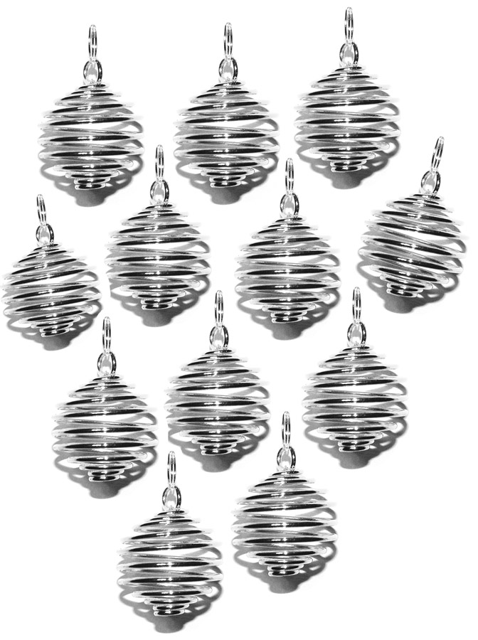 Silver Round Treasure Spirals 100 pieces