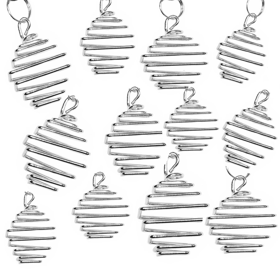 Silver Square Treasure Spirals 100 pieces