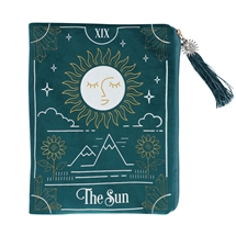 The Sun Green Velvet Zippered Tarot Card BAG